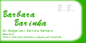 barbara barinka business card